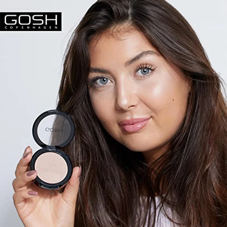 GOSH PUDER HIGHLIGHTER I'M SPARKLING, Langanhaltender Puder-Highlighter für Gesicht & Körper, Parfümfrei & Vegan, 003 Pearl Dust – Bild 3