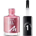 Manhattan Super Gel Nagellack – Gel Maniküre Effekt ganz ohne UV Licht – Roséfarbener Nail Polish mit bis zu 14 Tagen Halt – Farbe Pretty Rose 285 – 1 x 12ml