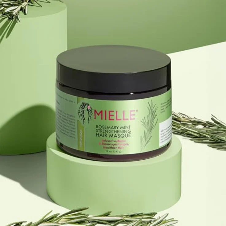 Mielle Rosemary Mint Strengthening Hair Masque, Haarmaske mit Biotin für Haarwachstum, 340g – Bild 4