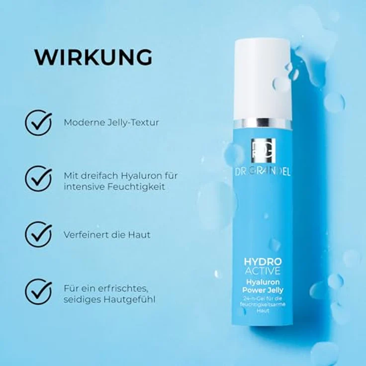 Dr. Grandel Hydro Active Hyaluron Power Jelly, Feuchtigkeitsspendendes Hautgel für dehydrierte Haut, 50 ml – Bild 2