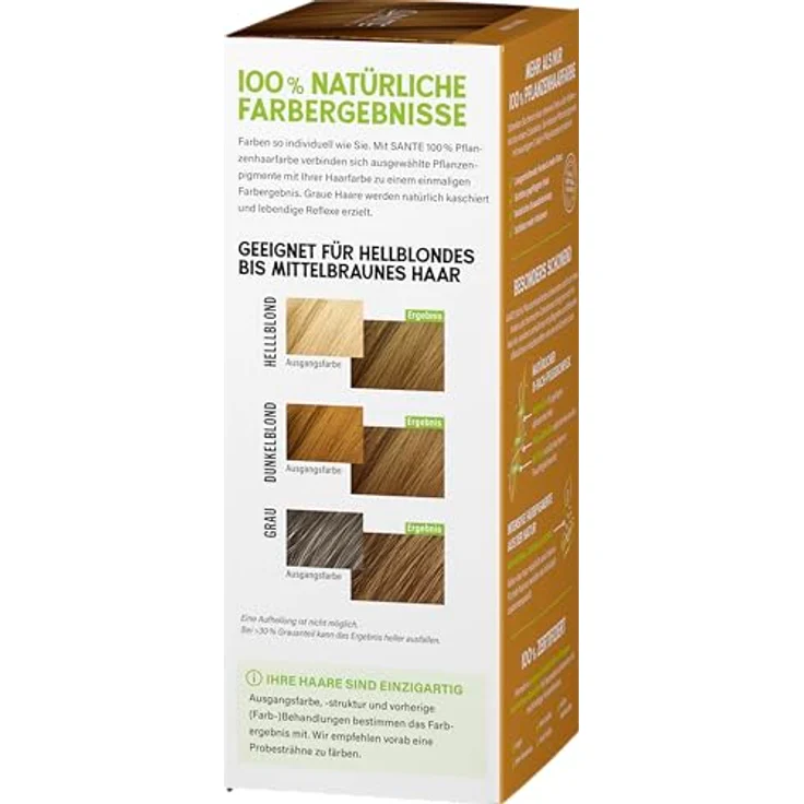 SANTE Naturkosmetik 100% Pflanzenhaarfarbe Pulver 04 Terra, vegane Haar-Coloration mit Bio-Henna & Cassia, natürliche Grauabdeckung, 3-Fach Pflegekomplex, 100g – Bild 2