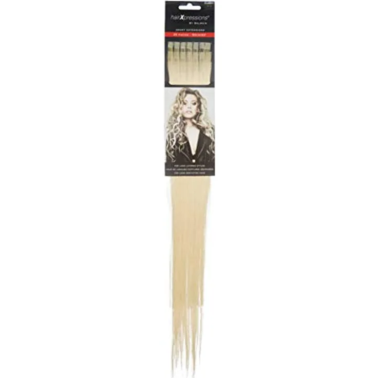 Balmain Hairxpression Human Hair, 25 Stück Haarverlängerungen, 50 cm, Hell Lichtblond Natur #614, 100 % Remy-Echthaar