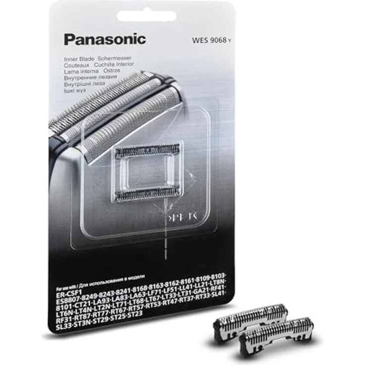 Panasonic WES9068Y1361 Ersatzklingen für Elektrorasierer, 2er Pack mit 30° nanogeschärften Innenklingen aus japanischem Edelstahl – Bild 1