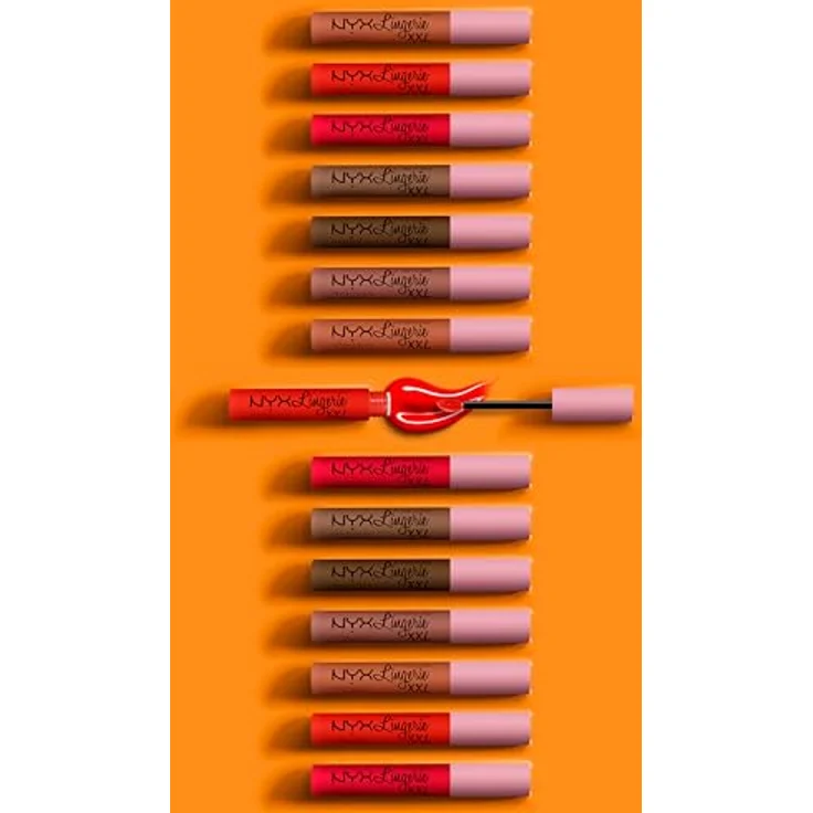 NYX Professional Makeup Lip Lingerie XXL Lippenstift, 4 ml, bis zu 16 Stunden Halt, mattes Finish, kussecht, Nude/Rosé Töne – Bild 7