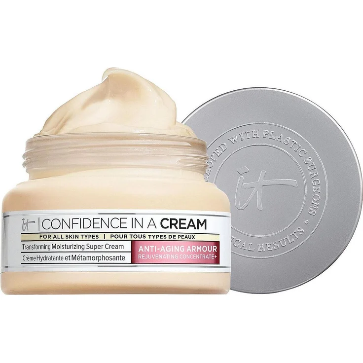 It Cosmetics Confidence In A Face Cream, 24h Gesichtscreme für strahlende Haut, 60ml