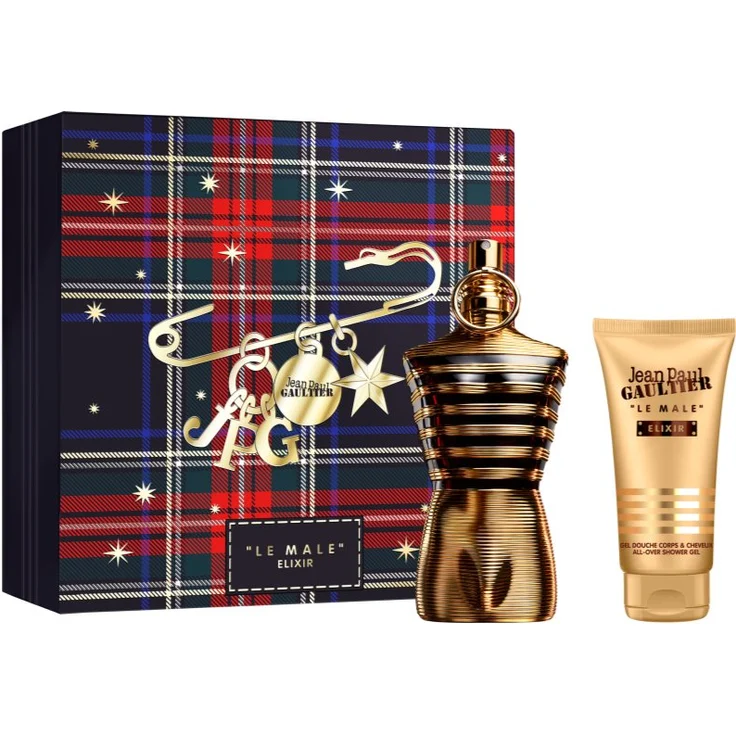 Jean Paul Gaultier Le Male Elixir Geschenkset, Herren-Duftset mit 125 ml Parfüm und 75 ml Duschgel