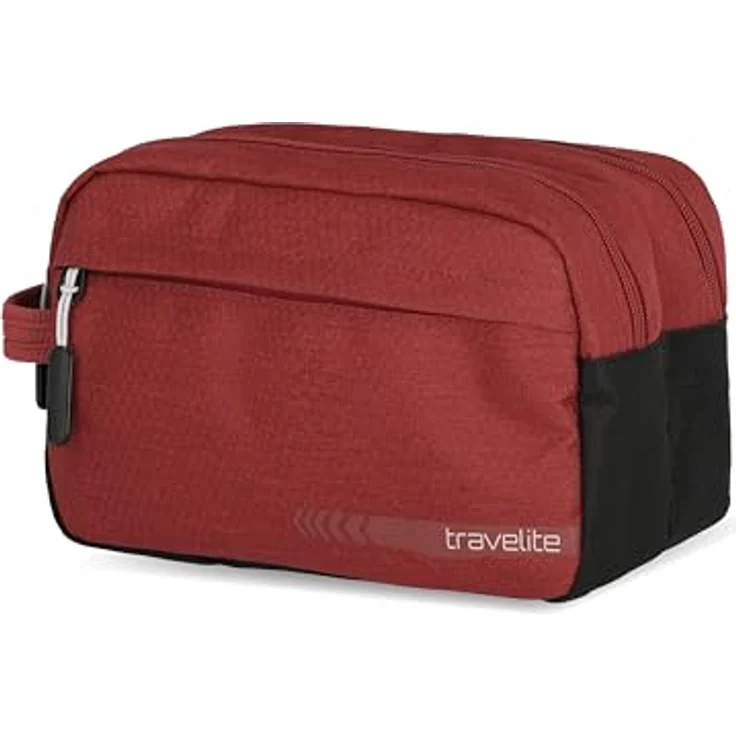 travelite Handgepäck Kosmetiktasche, Gepäck Serie KICK OFF: Praktische Kulturtasche für Urlaub und Sport, 006920-10, 26 cm, 5 Liter, rot – Bild 2