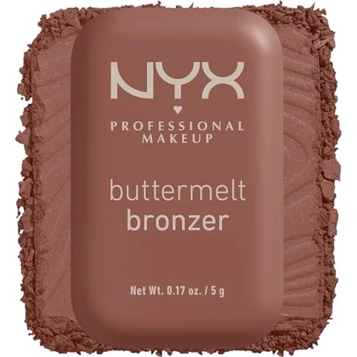 NYX PROFESSIONAL MAKEUP Buttermelt Bronze Bronzer, Cremiger Bronzer für Gesicht und Körper mit Shea Butter, Mandelbutter & Mangobutter, Butta off, 5 g – Bild 1