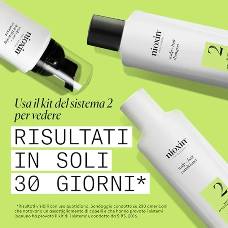 NIOXIN System 2 Scalp + Hair Thickening Leave On Treatment - Serum für natürliches Haar mit fortschrittlicher Ausdünnung - mit Niacinamid und Biotin, 100 ml – Bild 3
