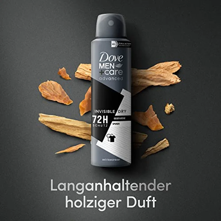Dove Men+Care advanced Anti-Transpirant Invisible Dry gegen weiße Spuren schützt 72 Stunden vor Körpergeruch und Schweiß 150 ml 1 Stück – Bild 4