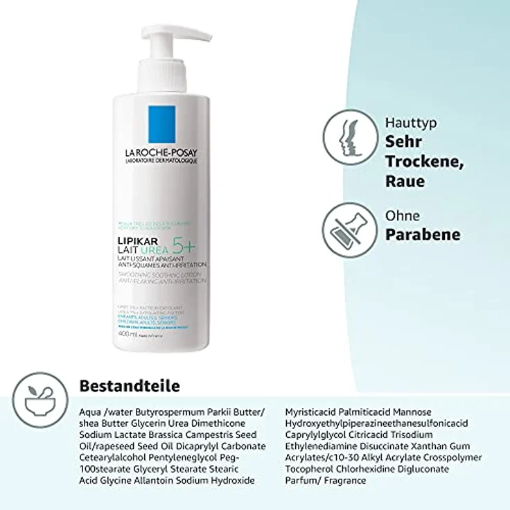 La Roche-Posay Lipikar Lait Urea 5 Lotion Bodylotion 0 4 l   – Bild 2