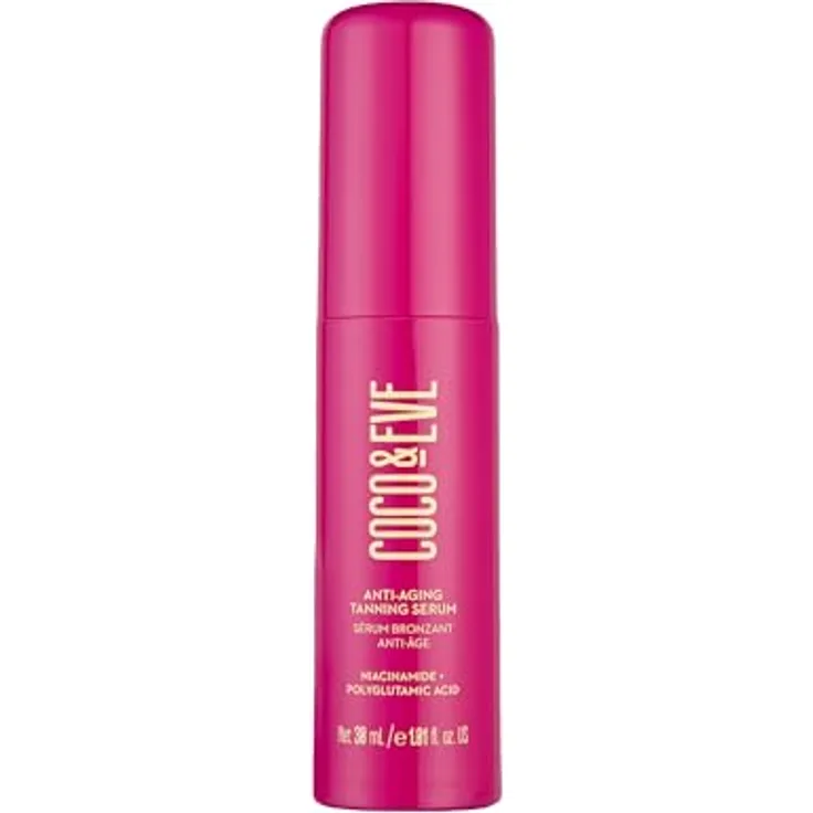 Coco & Eve Sunny Honey Anti-Aging Tanning Serum, Selbstbräuner-Serum für das Gesicht, 30 ml, vegan, für empfindliche Haut, gleichmäßige Bräune ohne Flecken