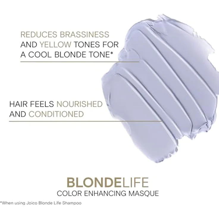 Joico BLONDE LIFE Color Enhancing Masque Silver, pflegende Haarmaske mit Hitzeschutz und Anti-Haarbruch-Formel, 150 ml – Bild 3