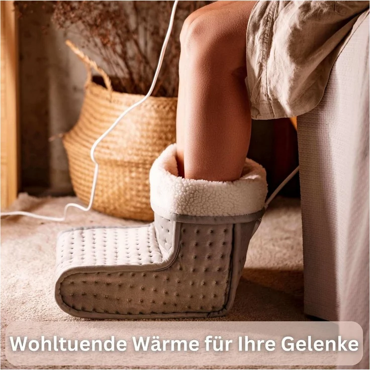 Zilan Elektrofußwärmer ZLN-6463, 4 Heizstufen, Fernbedienung, 90 min Timer, waschbar bei 40°