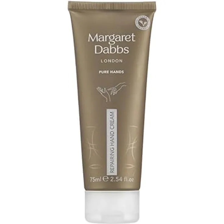 Margaret Dabbs Pure Repairing Hand Cream Deep, Lasting Hydration for Very Dry Skin, Rose and Lemon Scented 75ml