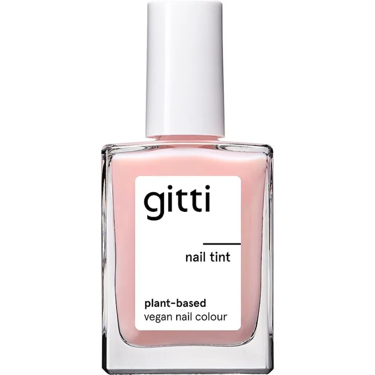 gitti Nail Tint Nagellack 15 ml, pflanzenbasierter Nagellack in milchigem Rosa, vegan und umweltfreundlich