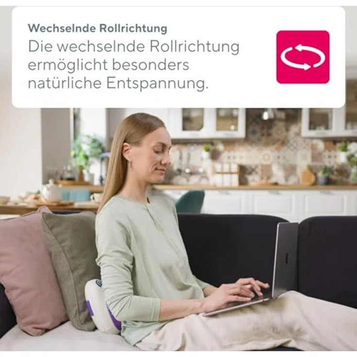 B.Well MED-420, Elektrisches Massagegerät mit Shiatsu-Funktion und Heizung, grau – Bild 5