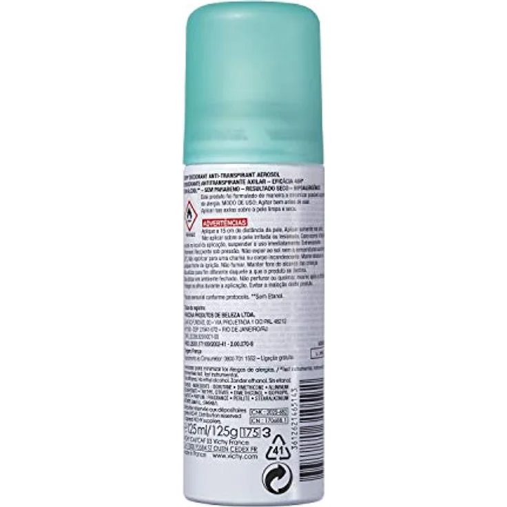 Vichy Deodorant Anti-Transpiratie Deodorant 48H empfindliche Haut 125 ml – Bild 2