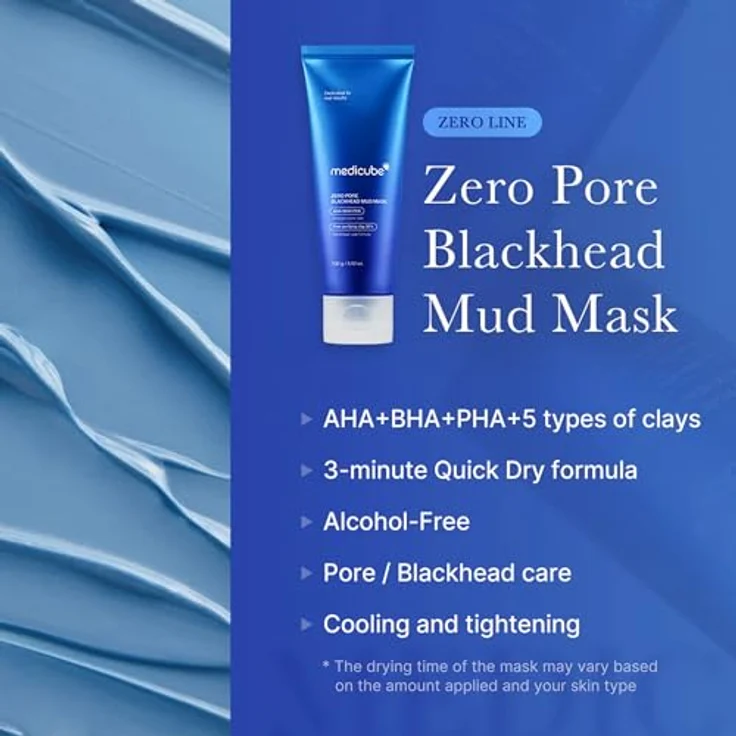 Medicube Zero Pore Blackhead Mud Mask - Reinigende Gesichtsmaske mit Tonerde, AHA+BHA+PHA - 100 g – Bild 2