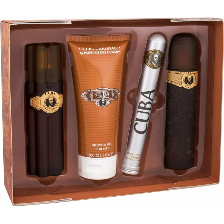 Cuba Original Geschenkset Gold Eau de Toilette (EdT) 100 + 35 ml + Duschgel 200 ml + After Shave 100 ml