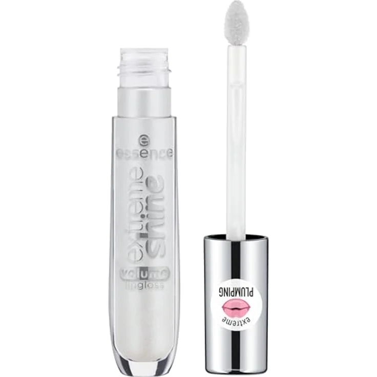 essence extreme shine volume lipgloss, Lip Gloss, Nr. 101 Milky Way, transparent, vergrößernd, strahlend frisch, glänzend, transluzent, vegan, ölfrei, ohne Alkohol (5ml) – Bild 2