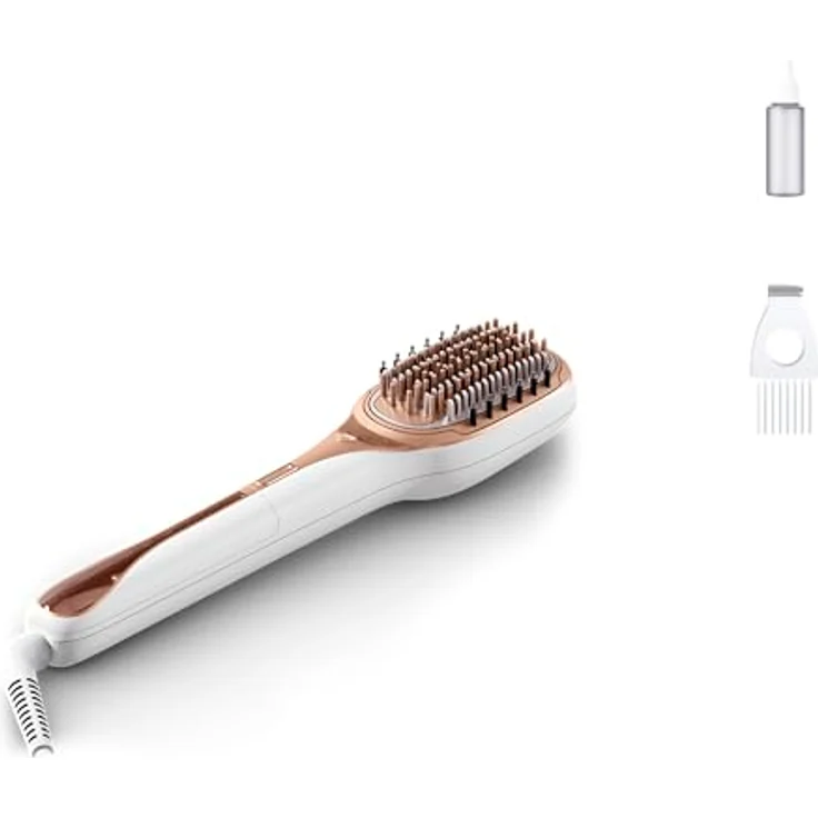 Rowenta Hair Therapist CF9920, Dampfbürste zur Reparatur und Stärkung von beschädigtem Haar, gesund und glänzend, weiß – Bild 1