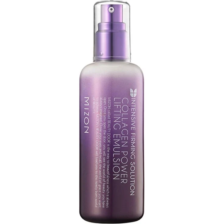 Mizon Collagen Power Lifting Emulsion, Gesichtscreme mit 54% Kollagen, 120 ml Nachtcreme zur Hautstraffung und Faltenreduktion