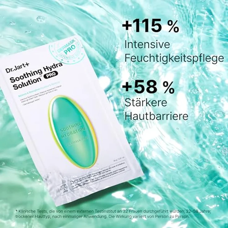 Dr. Jart+ Soothing Hydra Solutionâ„¢ Intensive Soothing Mask, regenerierende und feuchtigkeitsspendende Gesichtsmaske, 26 g – Bild 3