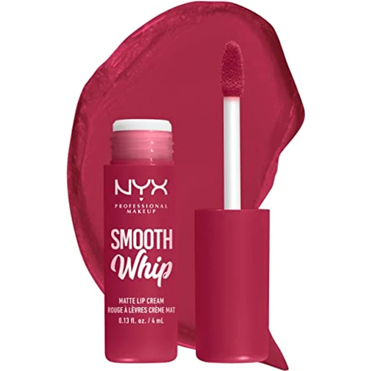 NYX Professional Makeup Smooth Whip Matte Lip Cream, seidiger Lippenstift mit glättender Wirkung, Farbton 08 Fuzzy Slippers, 4 ml – Bild 1