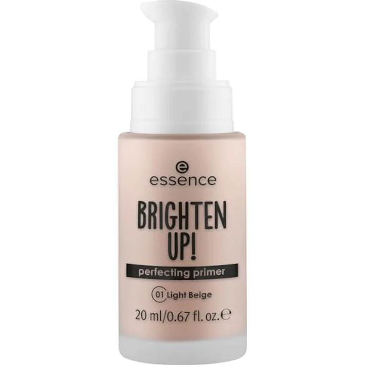 essence BRIGHTEN UP! Perfecting Primer, flüssiger Make-up Primer, Farbton 01 Light Beige, 20 ml, vegan & glättend – Bild 1