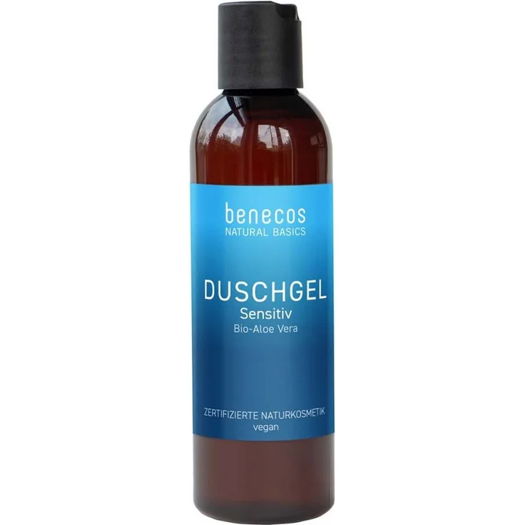 Benecos Duschgel Aloe Vera, Sensitives Duschgel mit Bio-Aloe Vera Saft und pflanzlichen Tensiden, 200ml