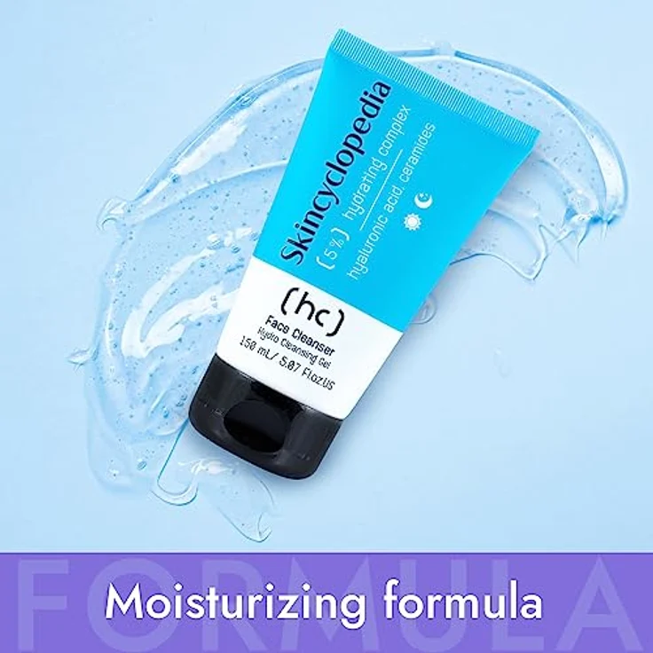 Skincyclopedia Hyaluron Gel Cleanser mit Ceramiden und Niacinamide, 150ml, sanfte Gesichtsreinigung für trockene Haut mit Hyaluronsäure – Bild 4