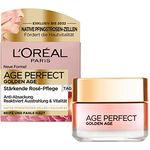 L'Oréal Paris Age Perfect Golden Age Stärkende Rosé-Tagespflege für eine ebenmäßige & strahlende Haut mit Pfingstrosen-Zellen, Calcium und Vitamin B3, 50ml