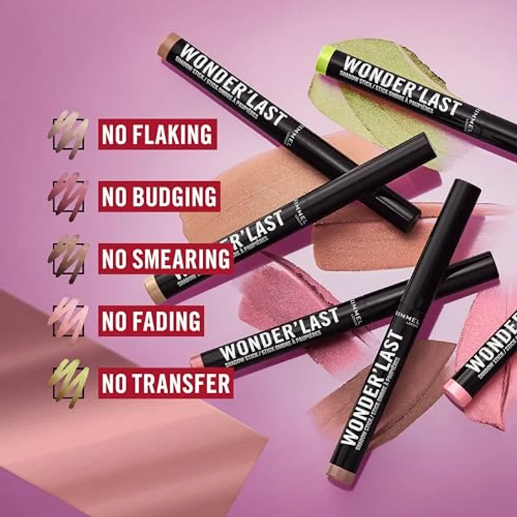 Rimmel Lidschatten-Stift 004 Soft Bubbles, veganer Eyeliner mit Glitzereffekt, 1,64 g – Bild 8
