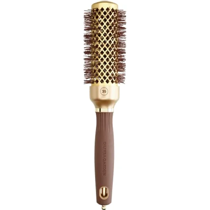 Olivia Garden - Expert Blowout Shine Gold & Brown Hairbrush - 35 – Bild 2