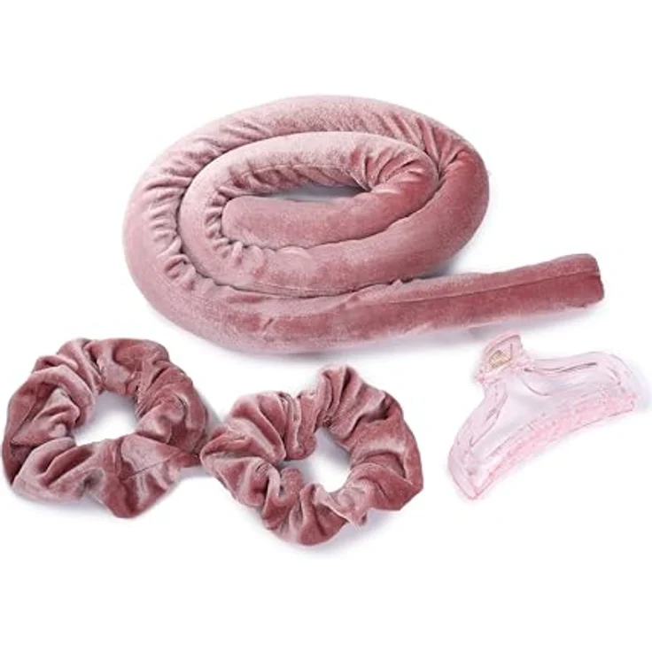 Sister Young LISA Set zum Aufwickeln der Haare, 4 Haargummis in Pink, für unkompliziertes Styling und schonende Frisurpflege – Bild 1