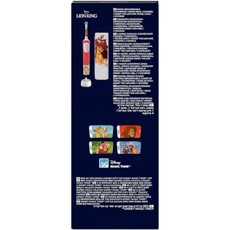 Braun Oral-B Pro Kinder König der Löwen, elektrische Zahnbürste mit rotierendem Bürstenkopf, Sensitiv-Modus und Timer für Kinder – Bild 8
