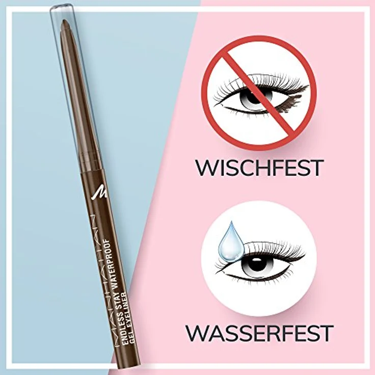 Manhattan Endless Stay Waterproof Gel Eyeliner – Brauner r mit herausdrehbarer Mine ohne Anspitzen – Farbe Rich Brown 001 – 1 x 2,6g – Bild 4