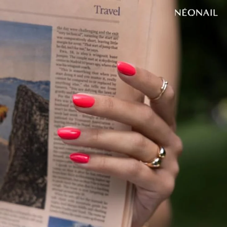 NÉONAIL UV Nagellack Aloha Mood, 7,2 ml in Rot, langanhaltend bis zu 21 Tage, starke Pigmentierung, aushärtbar in LED- und UV-Lampe – Bild 4