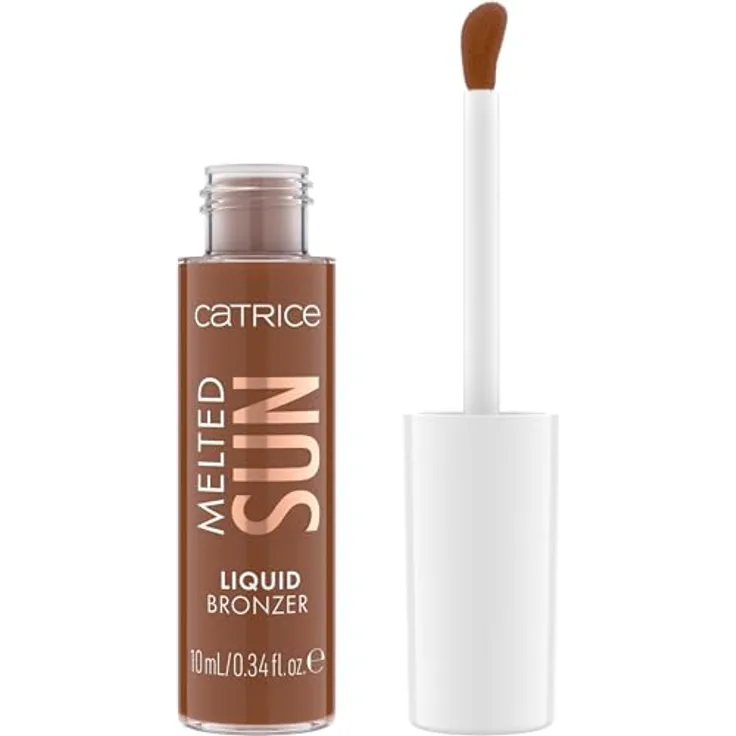Catrice Melted Sun Liquid Bronzer, Nr. 035, Braun, langanhaltend, definierend, hochpigmentiert, natürlich, matt, vegan, ölfrei, ohne Parfüm, ohne Alkohol, 1er Pack (10ml)