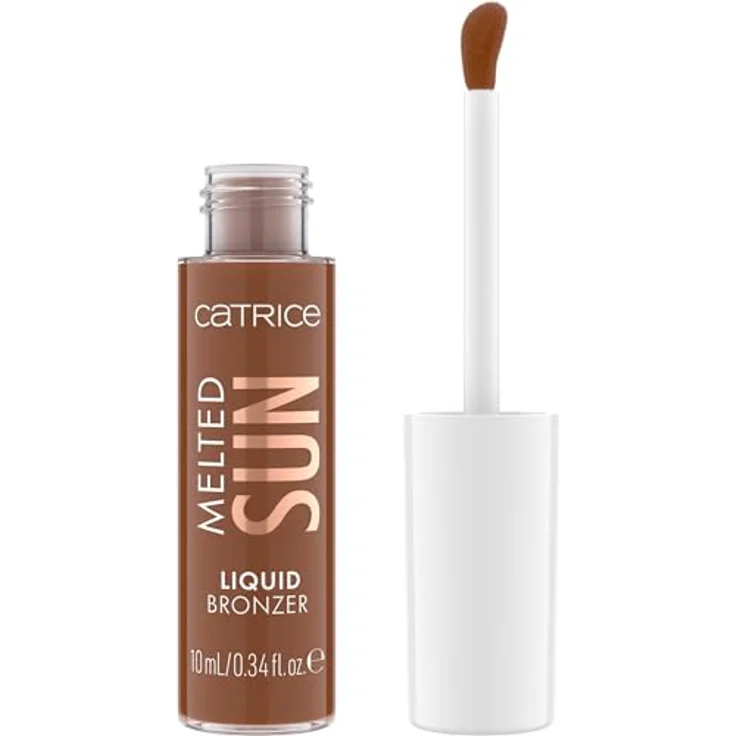 Catrice Melted Sun Liquid Bronzer, Nr. 035, Braun, langanhaltend, definierend, hochpigmentiert, natürlich, matt, vegan, ölfrei, ohne Parfüm, ohne Alkohol, 1er Pack (10ml) – Bild 1