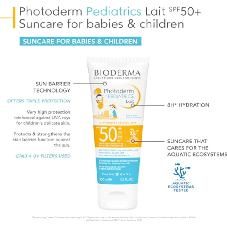 BIODERMA Photoderm Children's Milk SPF50+ 100 ml, Kindersonnencreme – Bild 4