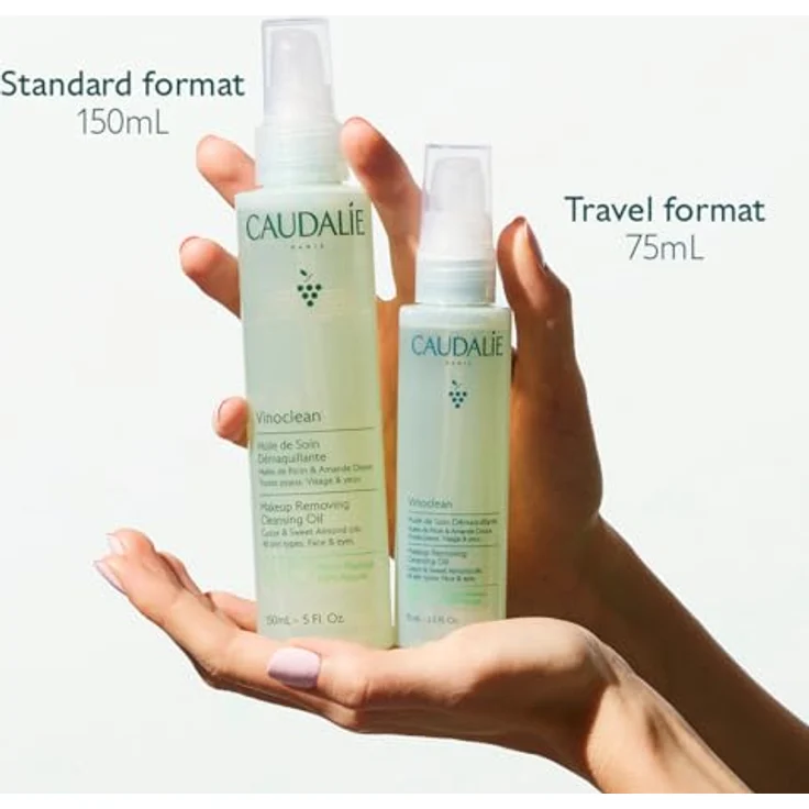 Caudalie Vinoclean, Gesichtsreinigungsöl zum Abschminken, sanfte Formel für empfindliche Haut, 75 ml – Bild 6