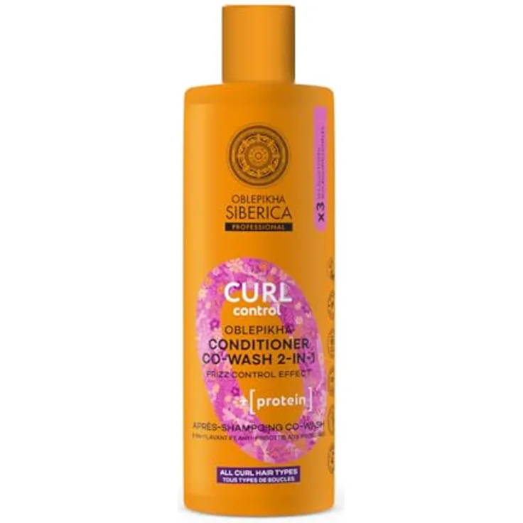 Natura Siberica CO-WASH 2-in-1 Conditioner mit Proteinen, "CURL CONTROL" für definierte Locken