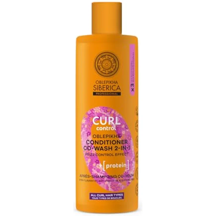 Natura Siberica CO-WASH 2-in-1 Conditioner mit Proteinen, "CURL CONTROL" für definierte Locken