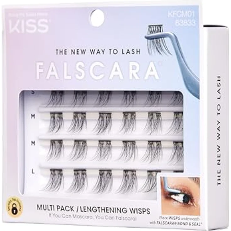 KISS Falscara Eyelash Künstliche Wimpern Wisp Multi 01 – Bild 2