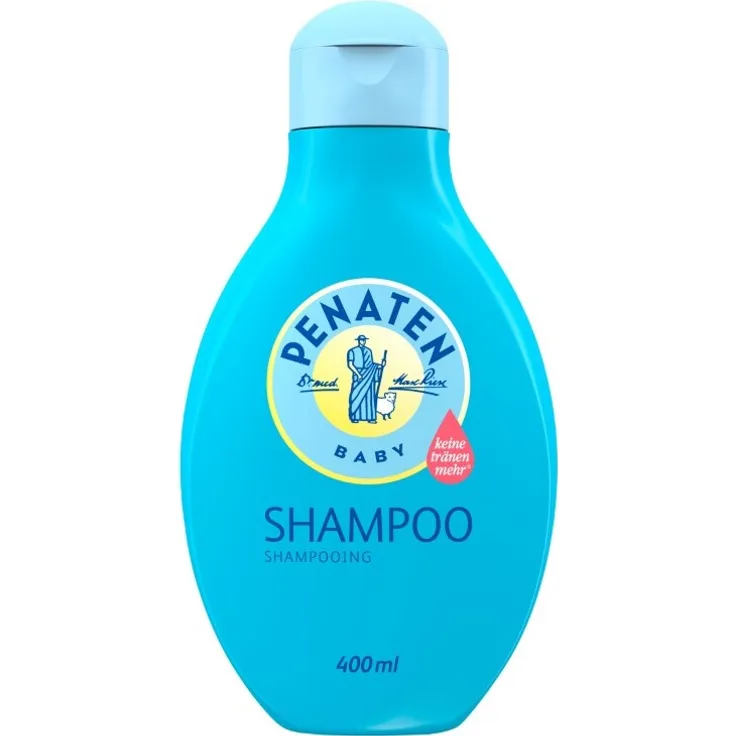 Penaten Mild Cleansing Baby Shampoo für empfindliche Babykopfhaut, 400ml - Keine-Tränen-mehr-Formel, sanfte Pflege