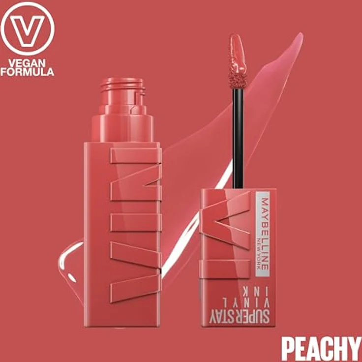 Maybelline SuperStay® Vinyl Ink Liquid Lippenstift 15 Peachy 4,2 ml  – Bild 2