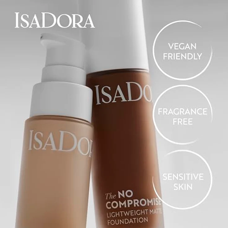 Isadora No Compromise Lightweight Matte Foundation (5C, 30 ml) - Atmungsaktive, wasserresistente Foundation mit mittlerer bis vollständiger Abdeckung – Bild 4