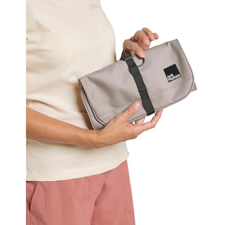 Jack Wolfskin Konya Necessaire, grau, 1 l, robustes Armatech Plus 600D-Gewebe, mit abnehmbaren Spiegel und mehreren Fächern – Bild 2